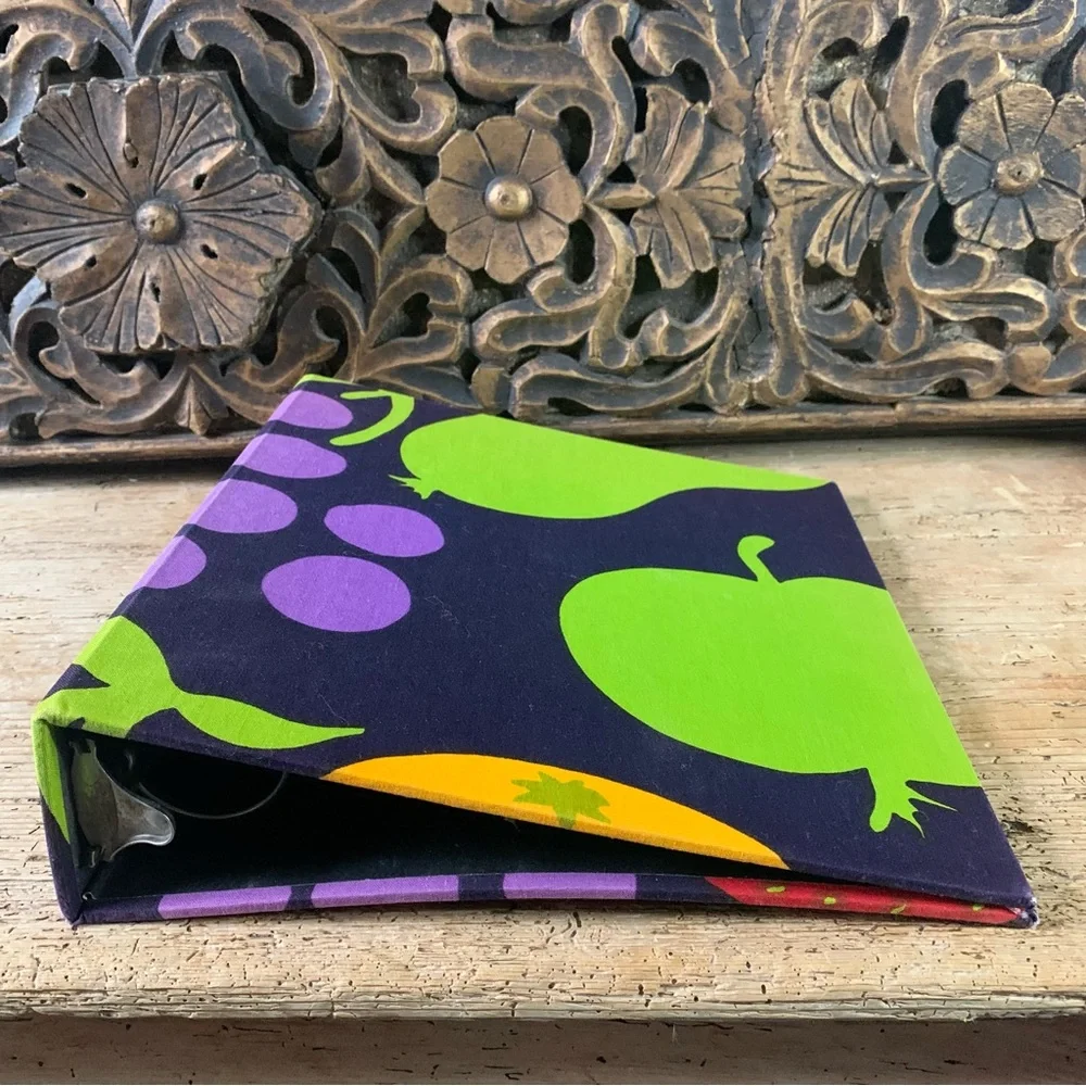 Rare Marimekko 3-Ring Three Inch Binder Tori Fruit Food Maija Isola Recipe Book
